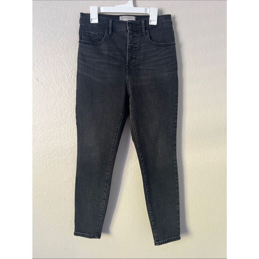 EUC EVERLANE The Authentic Stretch High Rise Skinny Button Fly 28 Ankle